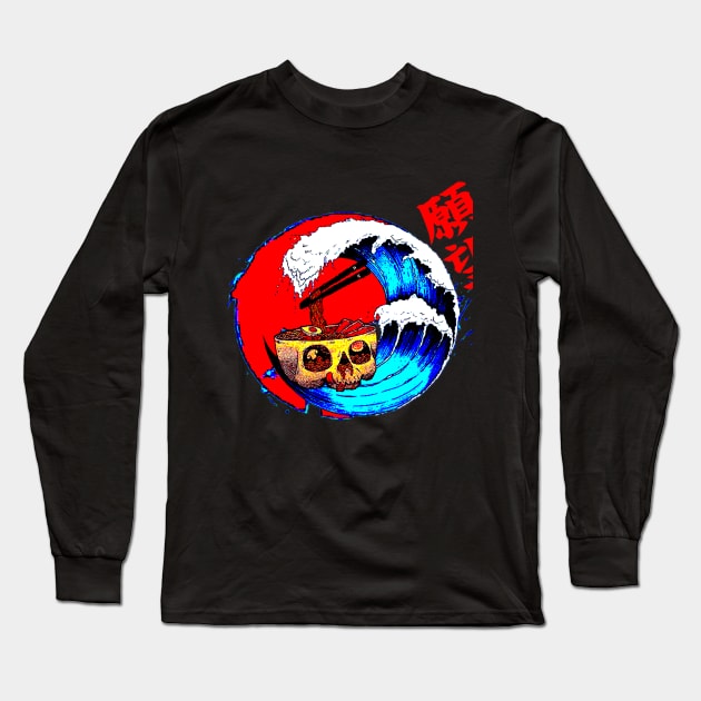 The Great Ramen off Kanagawa Long Sleeve T-Shirt by Belbegra